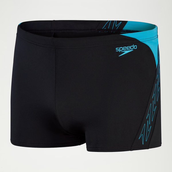 Плавки-шорты Speedo HyperBoom Splice Aquashort (Мужской; 38 (54); Черный/Голубой)